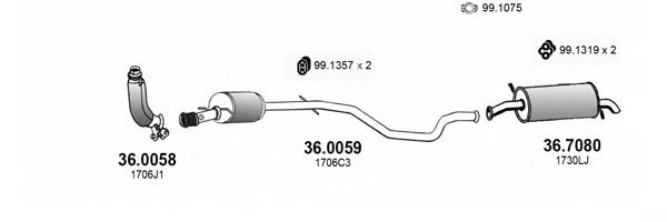 ASSO ART3937 Exhaust System